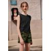Arshiner Girls Summer Outfits 2 Piece Short Sets Sleeveless Tops and Shorts with Pockets Kids Clothes(Black&camouflage)