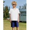 Arshiner Kids Boy Drop Shoulder Tee & Drawstring Waist Shorts With Chain Necklace(White & Black)