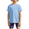 Arshiner Boys UPF 50+ Rash Guard Swim Shirts Short Sleeve Quick Dry UV Protection Sun Shirt for Boys and Girls(Blue)