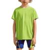 Arshiner Boys UPF 50+ Rash Guard Swim Shirts Short Sleeve Quick Dry UV Protection Sun Shirt for Boys and Girls(Lime Green)