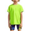 Arshiner Boys UPF 50+ Rash Guard Swim Shirts Short Sleeve Quick Dry UV Protection Sun Shirt for Boys and Girls(Neon Yellow)