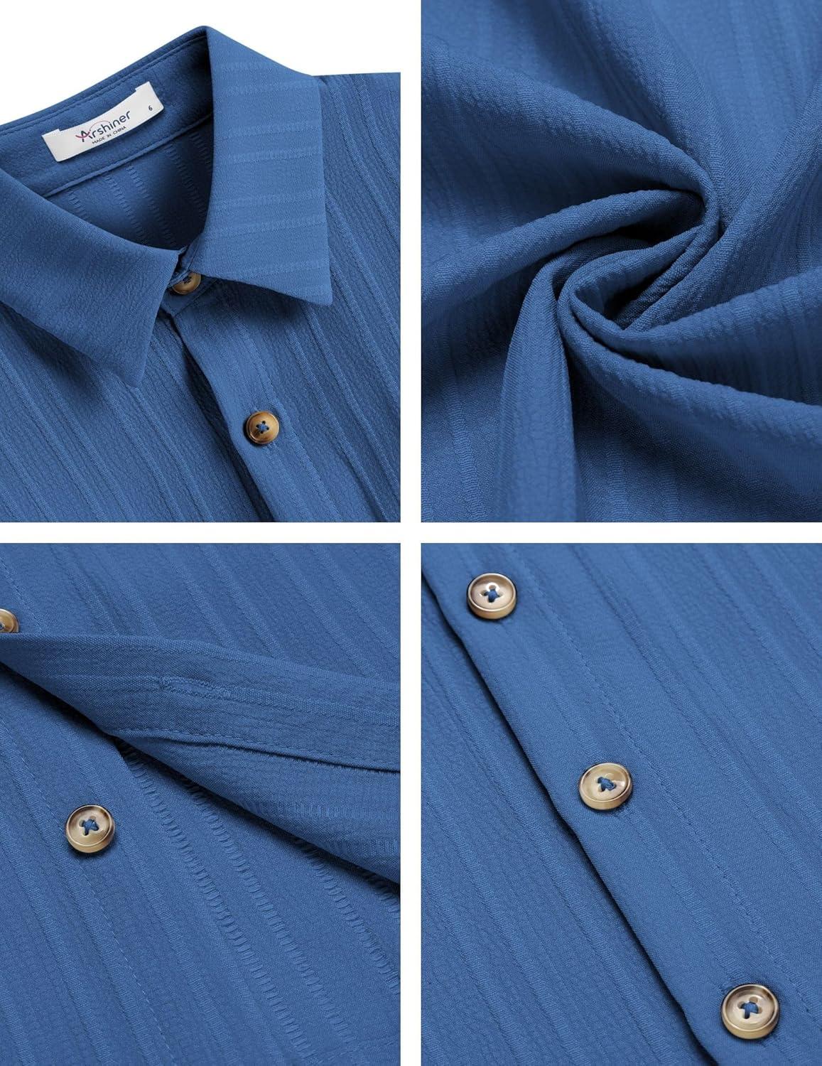 image:imageArshiner Boys Button Up Shirts Casual Blue Summer Beach Shirts Size 12 910years