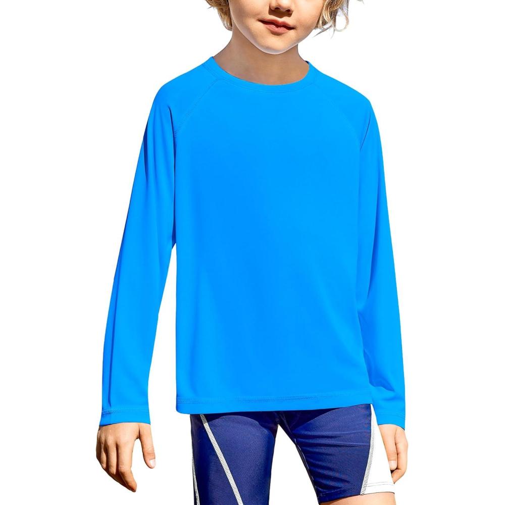 image:imageBoys UPF 50 Rash Guard Swim Shirts Long Sleeve Quick Dry UV Sun Protection SPF Water Shirts for Boys and GirlsRoyal Blue