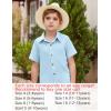 Arshiner Boys Blue Button Down Shirt Casual Short Sleeve Summer Beach Shirt Size 16(11-12years)