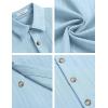 Arshiner Boys Blue Button Down Shirt Casual Short Sleeve Summer Beach Shirt Size 16(11-12years)
