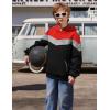 Arshiner Boys Fleece Pullover Hooded Sweatshirt Classic Casual Hoodie for Boys 7-8 Years Red Black