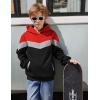 Arshiner Boys Fleece Pullover Hooded Sweatshirt Classic Casual Hoodie for Boys 7-8 Years Red Black