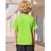 Arshiner Boys Golf Polo Shirt Uniform Short Sleeve Button Collared Tee Casual Performance Active T Shirt Size 4-13 Years(Lime Green)