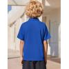 Arshiner Boys Golf Polo Shirt Uniform Short Sleeve Button Collared Tee Casual Performance Active T Shirt Size 4-13 Years(Royal Blue)