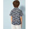 Arshiner Boy’s Hawaiian Shirt Summer Tropical Button Down Shirt Short Sleeve Beach Shirt for Kids 100% Cotton Size 4-14 Years(Black- Floral Print)
