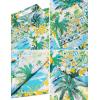 Arshiner Boy’s Hawaiian Shirt Summer Tropical Button Down Shirt Short Sleeve Beach Shirt for Kids 100% Cotton Size 4-14 Years(Blue- Coconut Tree Print)