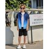 Arshiner Boy’s Hawaiian Shirt Summer Tropical Button Down Shirt Short Sleeve Beach Shirt for Kids 100% Cotton Size 4-14 Years(Blue Gradient)
