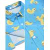 Arshiner Boy’s Hawaiian Shirt Summer Tropical Button Down Shirt Short Sleeve Beach Shirt for Kids 100% Cotton Size 4-14 Years(Blue- Yellow Duck Print)