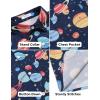 Arshiner Boy’s Hawaiian Shirt Summer Tropical Button Down Shirt Short Sleeve Beach Shirt for Kids 100% Cotton Size 4-14 Years(Navy- Planet Print)
