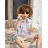 Arshiner Boy’s Hawaiian Shirt Summer Tropical Button Down Shirt Short Sleeve Beach Shirt for Kids 100% Cotton Size 4-14 Years(White- Dinosaur Print)