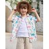 Arshiner Boy’s Hawaiian Shirt Summer Tropical Button Down Shirt Short Sleeve Beach Shirt for Kids 100% Cotton Size 4-14 Years(White- Dinosaur Print)
