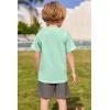 Arshiner Boy’s Henley T-Shirt and Shorts Set 2 Pieces Summer Clothing Outfits 9-10 Years Green & Grey