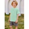 Arshiner Boy’s Henley T-Shirt and Shorts Set 2 Pieces Summer Clothing Outfits 9-10 Years Green & Grey