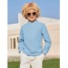Arshiner Boys Linen Henley Cotton Shirt Button Up Short Sleeve Beach Tee Casual Tops Size 4-12 Years(Blue)