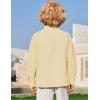 Arshiner Boys Linen Henley Cotton Shirt Button Up Short Sleeve Beach Tee Casual Tops Size 4-12 Years(Cream)