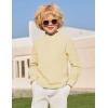 Arshiner Boys Linen Henley Cotton Shirt Button Up Short Sleeve Beach Tee Casual Tops Size 4-12 Years(Cream)