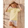 Arshiner Boys Linen Henley Cotton Shirt Button Up Short Sleeve Beach Tee Casual Tops Size 4-12 Years(Cream)