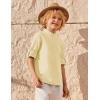 Arshiner Boys Linen Henley Cotton Shirt Button Up Short Sleeve Beach Tee Casual Tops Size 4-12 Years(Cream)