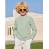 Arshiner Boys Linen Henley Cotton Shirt Button Up Short Sleeve Beach Tee Casual Tops Size 4-12 Years(Green)