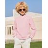 Arshiner Boys Linen Henley Cotton Shirt Button Up Short Sleeve Beach Tee Casual Tops Size 4-12 Years(Light Pink)