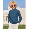 Arshiner Boys Linen Henley Cotton Shirt Button Up Short Sleeve Beach Tee Casual Tops Size 4-12 Years(Navy Blue)