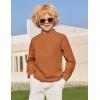 Arshiner Boys Linen Henley Cotton Shirt Button Up Short Sleeve Beach Tee Casual Tops Size 4-12 Years(Russet Brown)