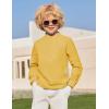Arshiner Boys Linen Henley Cotton Shirt Button Up Short Sleeve Beach Tee Casual Tops Size 4-12 Years(Yellow)