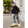 Arshiner Boys Pant Sets Long Sleeve Black Shirts and Plaid Pants Crewneck Sweatshirt for Fall Winter 3-4T