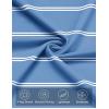 Arshiner Boys Polo Shirt Golf Stripe Short Sleeve Button Performance Sport Collared Shirts for Kids Size 4-12 Years(Blue/White Double-stripe)