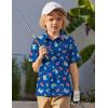 Arshiner Boys Polo Shirt Golf Stripe Short Sleeve Button Performance Sport Collared Shirts for Kids Size 4-12 Years(Game Console)