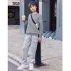 Arshiner Boys Sweatshirts Long Sleeve Crewneck Pullover Shirt Kids Fashion Fall Winter Sweater, Light Grey 6-7 Years