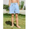 Arshiner Boys Swim Trunks Quick Dry Bathing Suit Boys Swim Shorts Stretch Swimsuit 6-14 Years(Blue)
