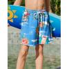 Arshiner Boys Swim Trunks Quick Dry Bathing Suit Boys Swim Shorts Stretch Swimsuit 6-14 Years(Christmas in Hawaii – Blue)