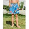 Arshiner Boys Swim Trunks Quick Dry Bathing Suit Boys Swim Shorts Stretch Swimsuit 6-14 Years(Christmas in Hawaii – Blue)