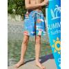 Arshiner Boys Swim Trunks Quick Dry Bathing Suit Boys Swim Shorts Stretch Swimsuit 6-14 Years(Christmas in Hawaii – Blue)