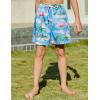 Arshiner Boys Swim Trunks Quick Dry Bathing Suit Boys Swim Shorts Stretch Swimsuit 6-14 Years(Flamingo – Blue)