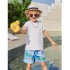 Arshiner Boys Swim Trunks Quick Dry Bathing Suit Boys Swim Shorts Stretch Swimsuit 6-14 Years(Flamingo – Blue)