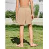 Arshiner Boys Swim Trunks Quick Dry Bathing Suit Boys Swim Shorts Stretch Swimsuit 6-14 Years(Khaki)
