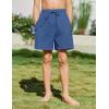 Arshiner Boys Swim Trunks Quick Dry Bathing Suit Boys Swim Shorts Stretch Swimsuit 6-14 Years(Navy Blue)