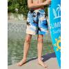 Arshiner Boys Swim Trunks Quick Dry Bathing Suit Boys Swim Shorts Stretch Swimsuit 6-14 Years(Palm Tree – Blue)