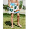 Arshiner Boys Swim Trunks Quick Dry Bathing Suit Boys Swim Shorts Stretch Swimsuit 6-14 Years(Palm Tree- White)