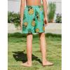 Arshiner Boys Swim Trunks Quick Dry Bathing Suit Boys Swim Shorts Stretch Swimsuit 6-14 Years(Pineapple)