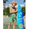 Arshiner Boys Swim Trunks Quick Dry Bathing Suit Boys Swim Shorts Stretch Swimsuit 6-14 Years(Pineapple)