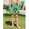 Arshiner Boys Swim Trunks Quick Dry Bathing Suit Boys Swim Shorts Stretch Swimsuit 6-14 Years(Pineapple)