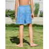Arshiner Boys Swim Trunks Quick Dry Bathing Suit Boys Swim Shorts Stretch Swimsuit 6-14 Years(Shark – Aqua Green Red)